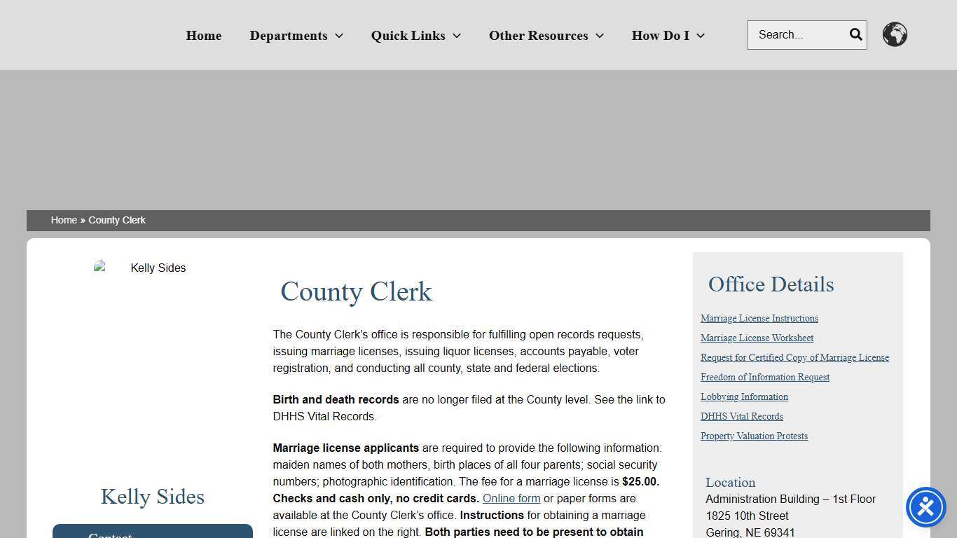 County Clerk – Scotts Bluff County